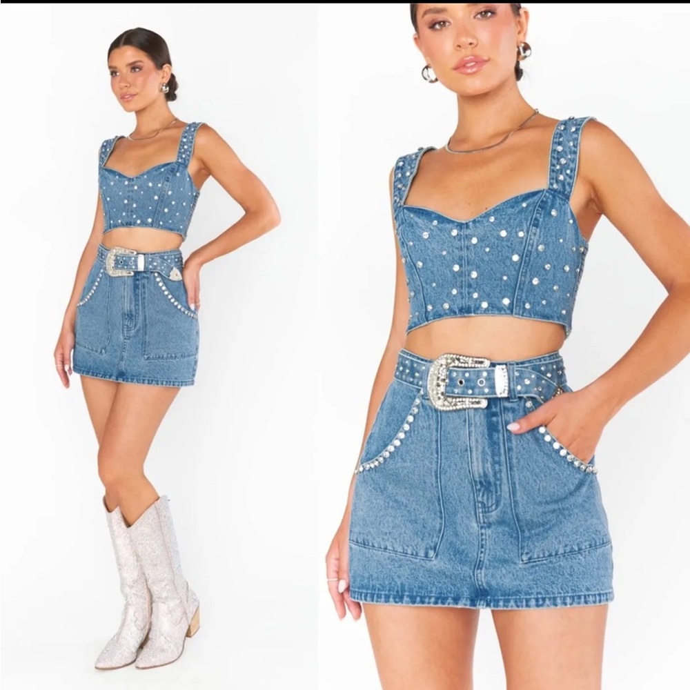 Show Me Your MuMu Denim Skirt